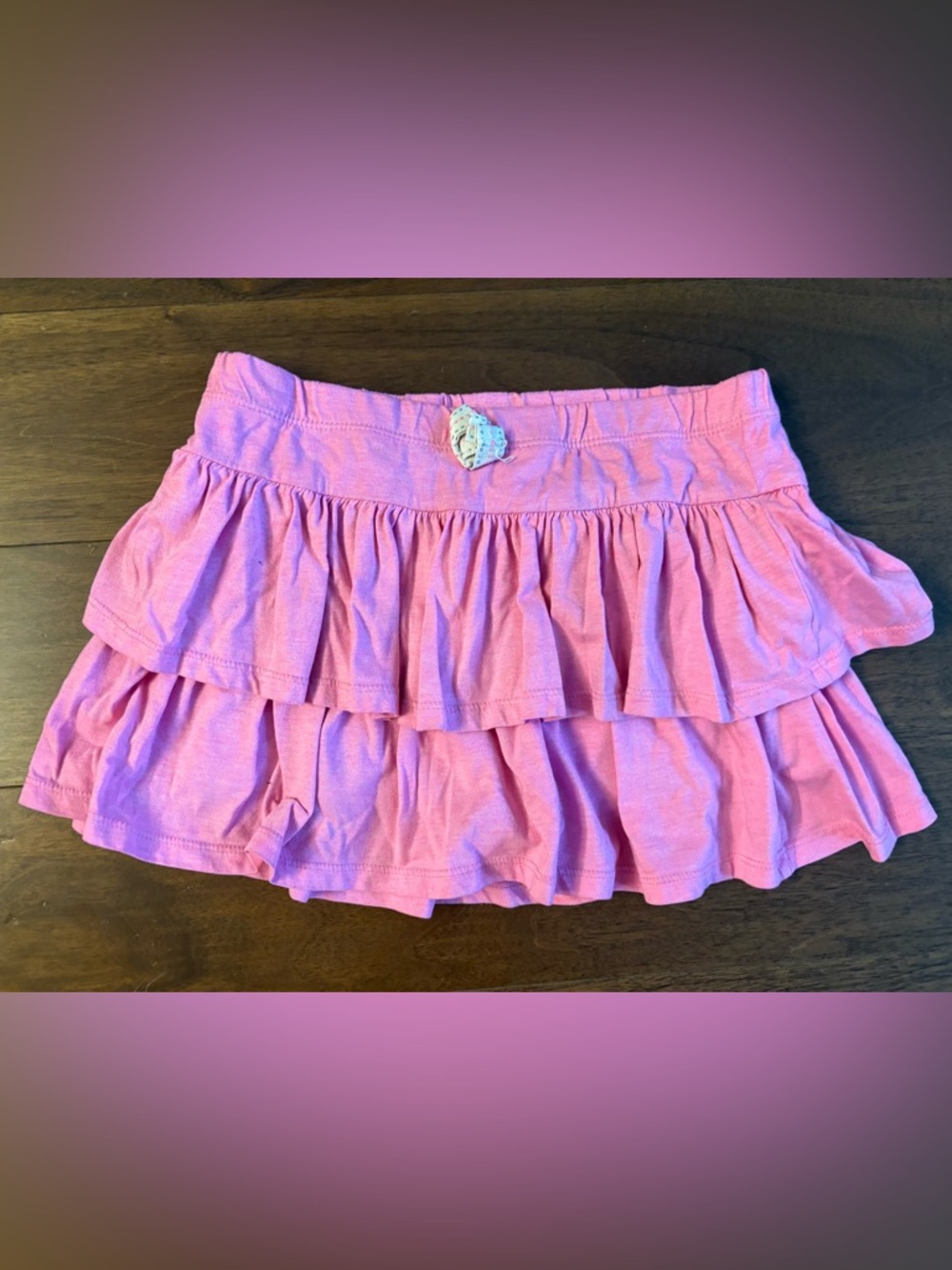 Girls Pink Ruffle Tiered Skirt